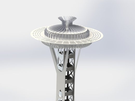 西雅图太空针塔，钣金拼图，3D拼图，metalcraft设计缩略图